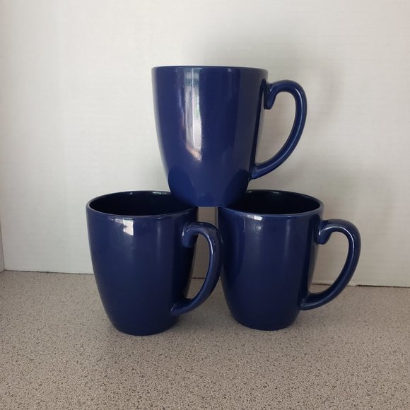 Corelle Other - Corelle Stoneware Mugs Classic Cafe Blue